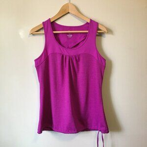 Purple Grape Cross Back Drawstring Waist Sporty Tank Top